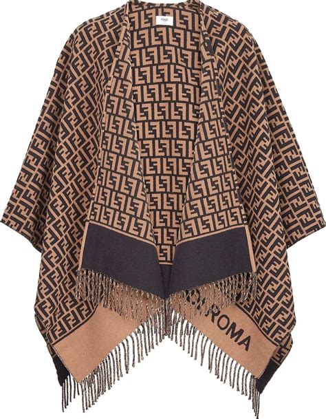 fendi scarf mens replica|fendi poncho long fur cape.